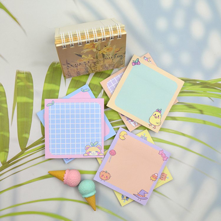 Factory Direct Sales Small Sticky Notes Cartoon Cute Creative Notes Message Paper Students Dedicated Small Memopad