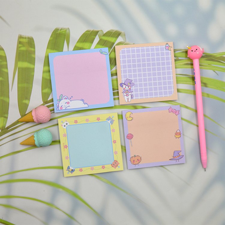Factory Direct Sales Small Sticky Notes Cartoon Cute Creative Notes Message Paper Students Dedicated Small Memopad