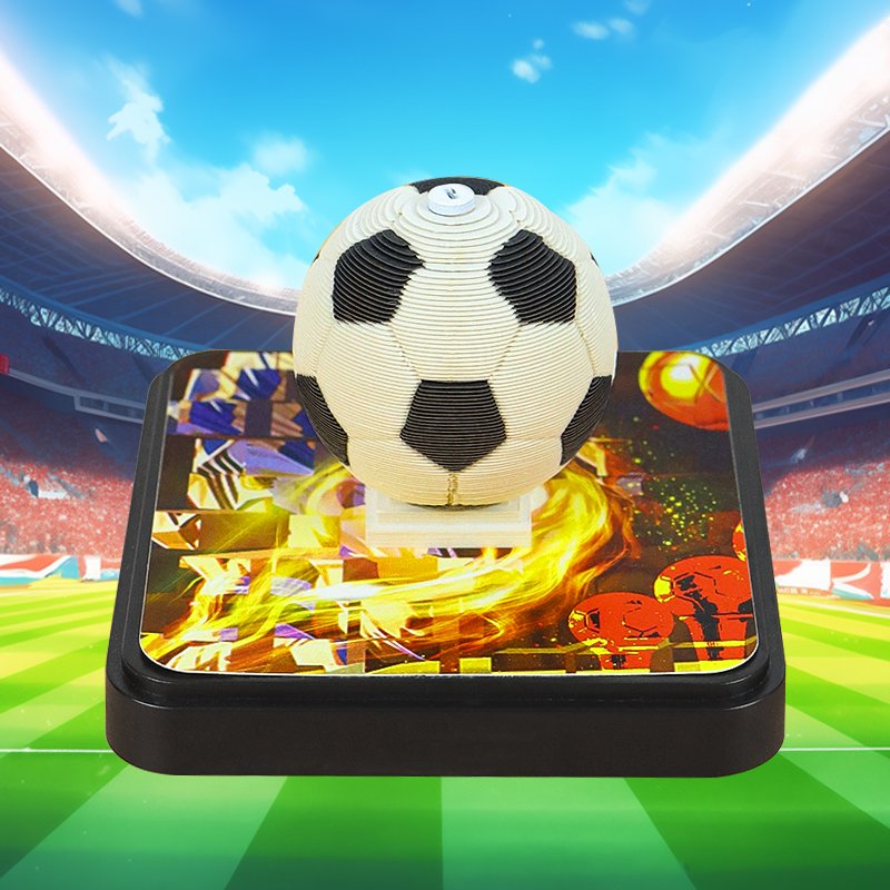2005 Custom Creative Soccer Ball Football New Paper Crafts Parnoramic 3D Memo Pad