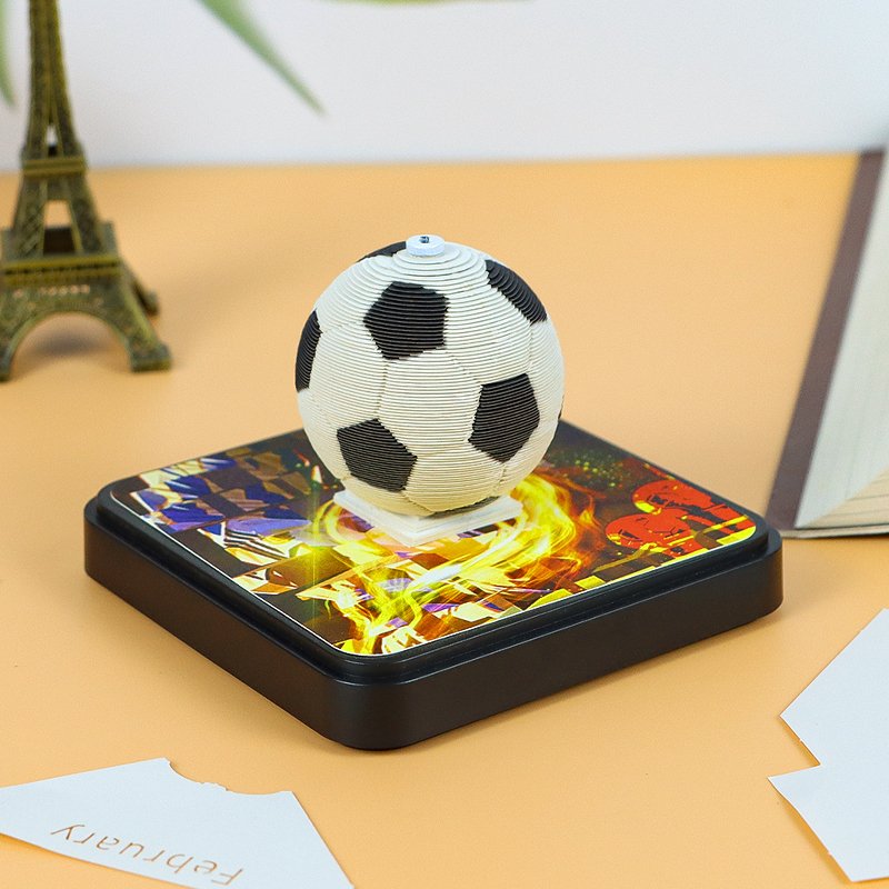 2005 Custom Creative Soccer Ball Football New Paper Crafts Parnoramic 3D Memo Pad