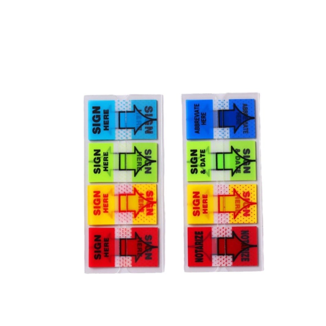 Fluorescent SIGN HERE sticky note Waterproof PET N index sticker Office office student environmental stationery customization