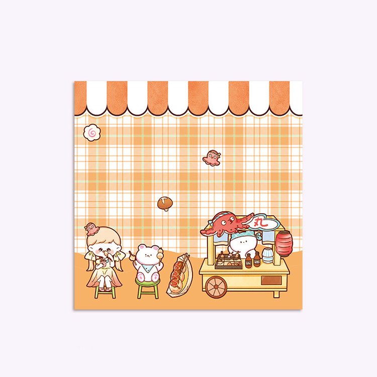 80 Sheets Sticky Note Kawaii Cartoon Paper Notepad Diary Scrapbooking Stickers Office School Stationery Notepads