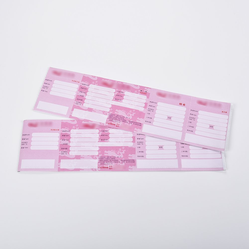 Hot-Selling Wood-Free Paper Pantone Colour Watermark Fold Paper Ticket For Multi Purpose