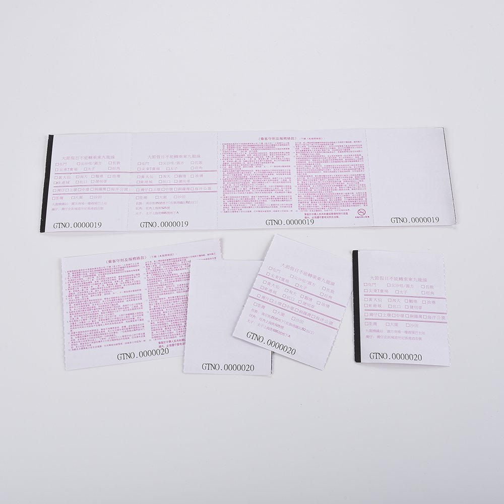 Hot-Selling Wood-Free Paper Pantone Colour Watermark Fold Paper Ticket For Multi Purpose