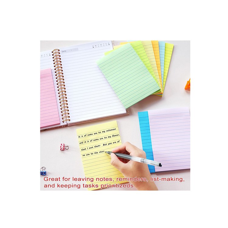 manufacturer hot selling custom Horizontal line Annotation paper bible Sticky Notes sets pad bible stationery for planner study