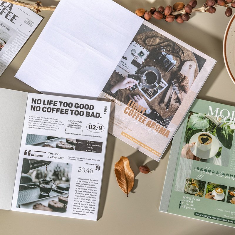 20 Pieces/Pack Coffee Theme Material Book My Coffee Magazine Series Decorative Stickers