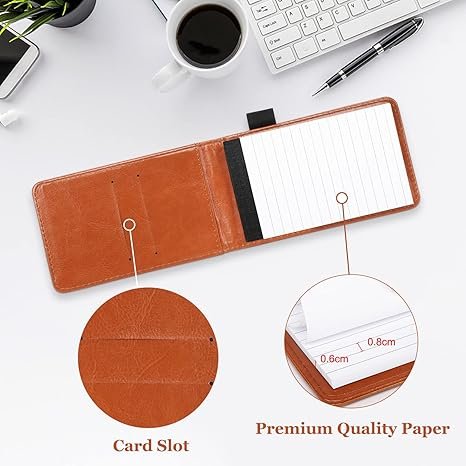 A7 Notebook Leather Mini Pocket Notebook With Pen