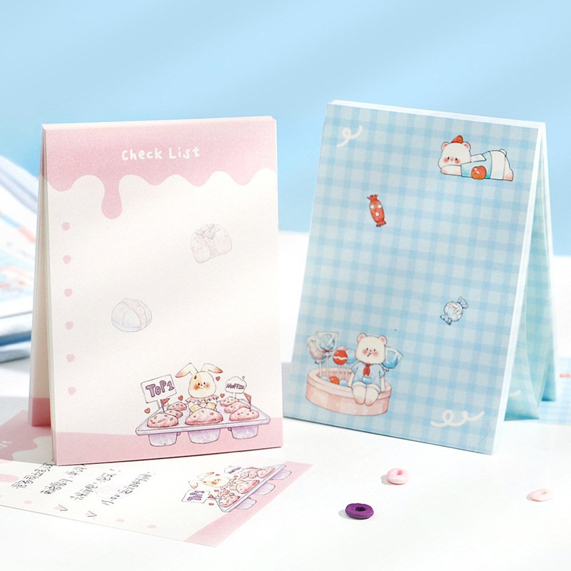 Custom irregular stationery supplies shaped cute print logo memo pad