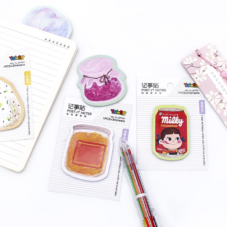Custom Cute Kawaii Mini Diary Composition Notes Sticky Self-Stick Removable Notes For Students Home Office