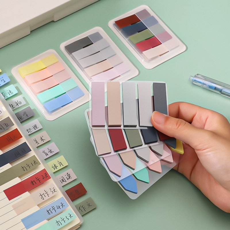 KADISI Customized Plastic Removable bookmark Indexsticker Colorful Transparent PET Morandi Waterproof Sticky Notes