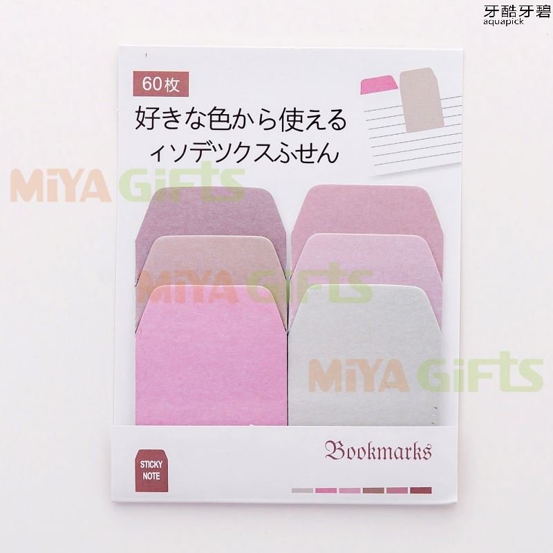 personal shaped index tab paper sticky note tear off memo pad color set pastel blank full colorful page flag