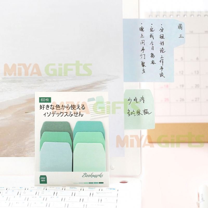 personal shaped index tab paper sticky note tear off memo pad color set pastel blank full colorful page flag