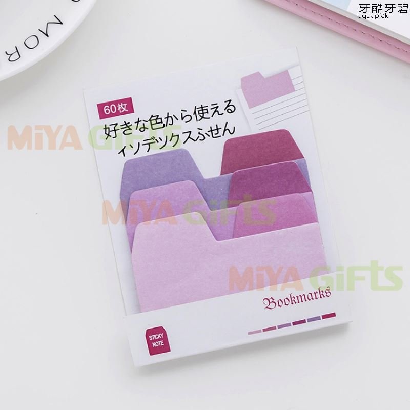 personal shaped index tab paper sticky note tear off memo pad color set pastel blank full colorful page flag