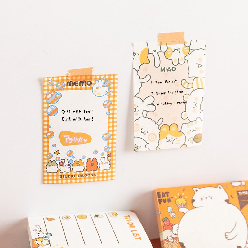 Factory Wholesale Kawaii Korean Stationery Animal Cute Small kawaii stationery memo pads