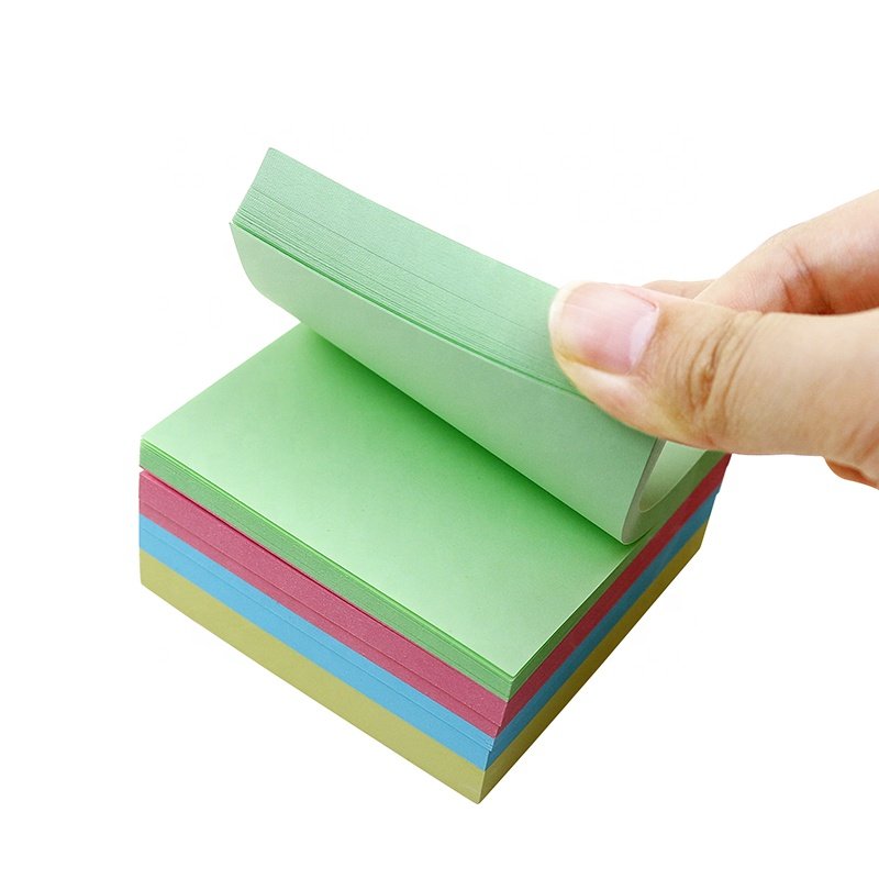 BECOL Wholesale Custom Sticky Note Pad Mini Memo Pad 400 Sheets Colorful Square Shape Sticky Notes with Custom Logo