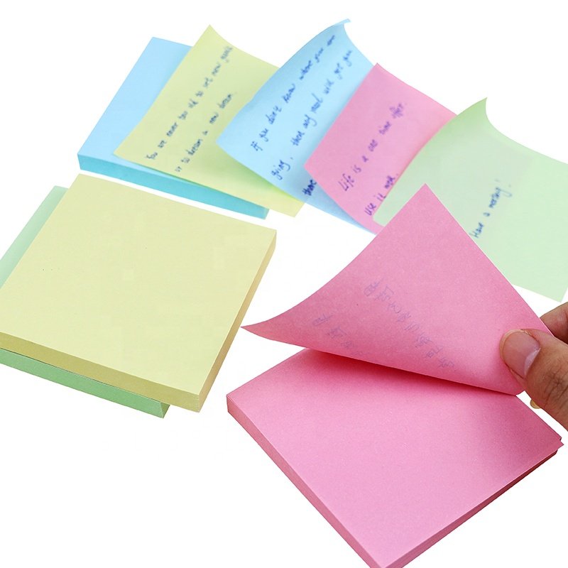 BECOL Wholesale Custom Sticky Note Pad Mini Memo Pad 400 Sheets Colorful Square Shape Sticky Notes with Custom Logo