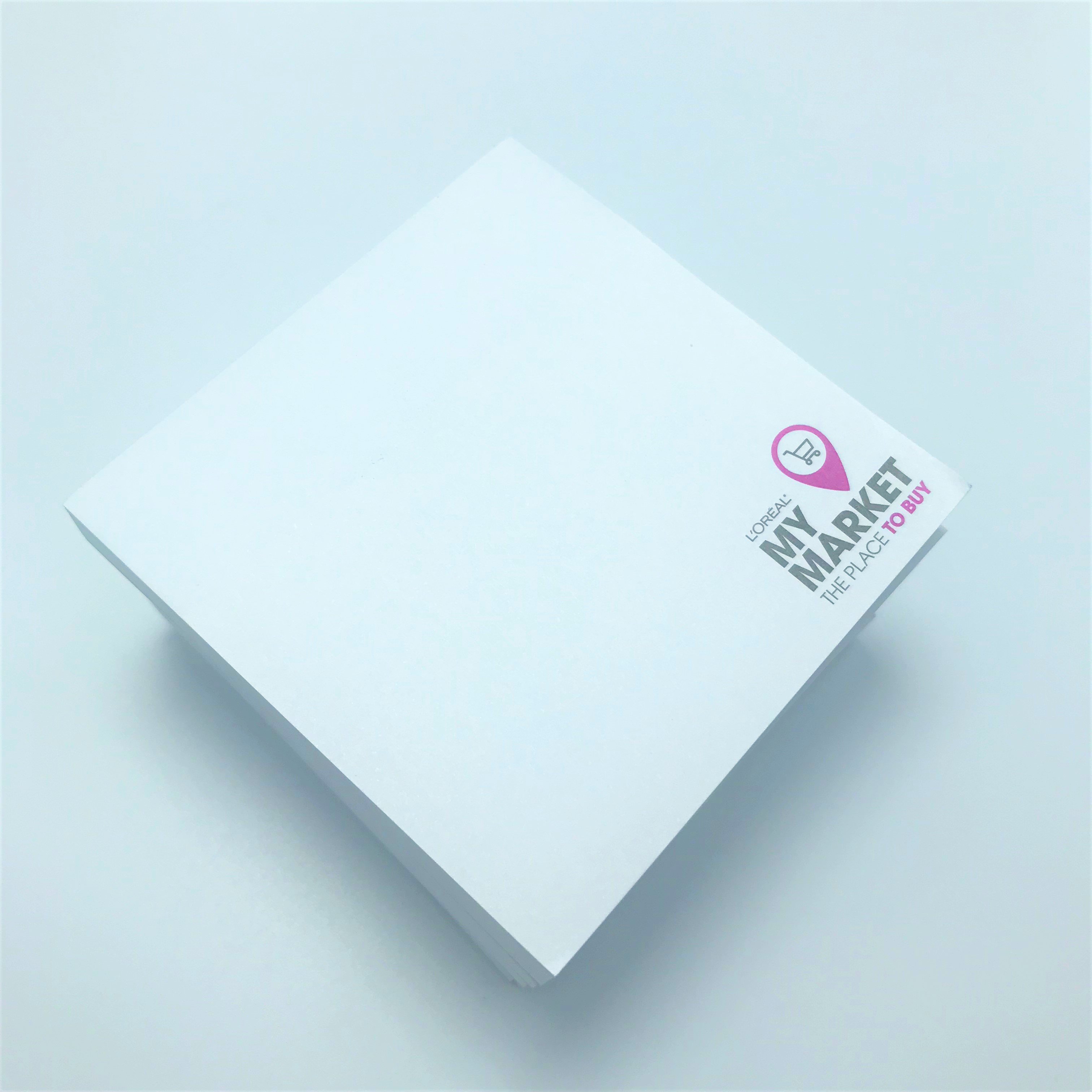 Customized 3x3 Die Cut Shape Pocket Size Hotel Small Writing Notepad Study Sticky Notes Memo Pads with Printing Company Logo