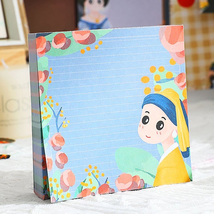 New Trending Custom Stationery Reusable Cartoon Character Style Sticky Notes Colorful Memopad