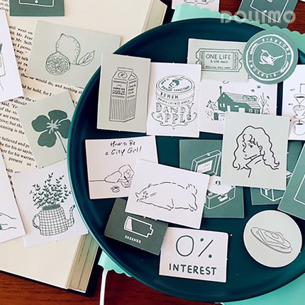 Custom Waterproof Vinyl High Quality Lovely Printed Die-cut Stickers Diy Hand Ledger Decorative Decals