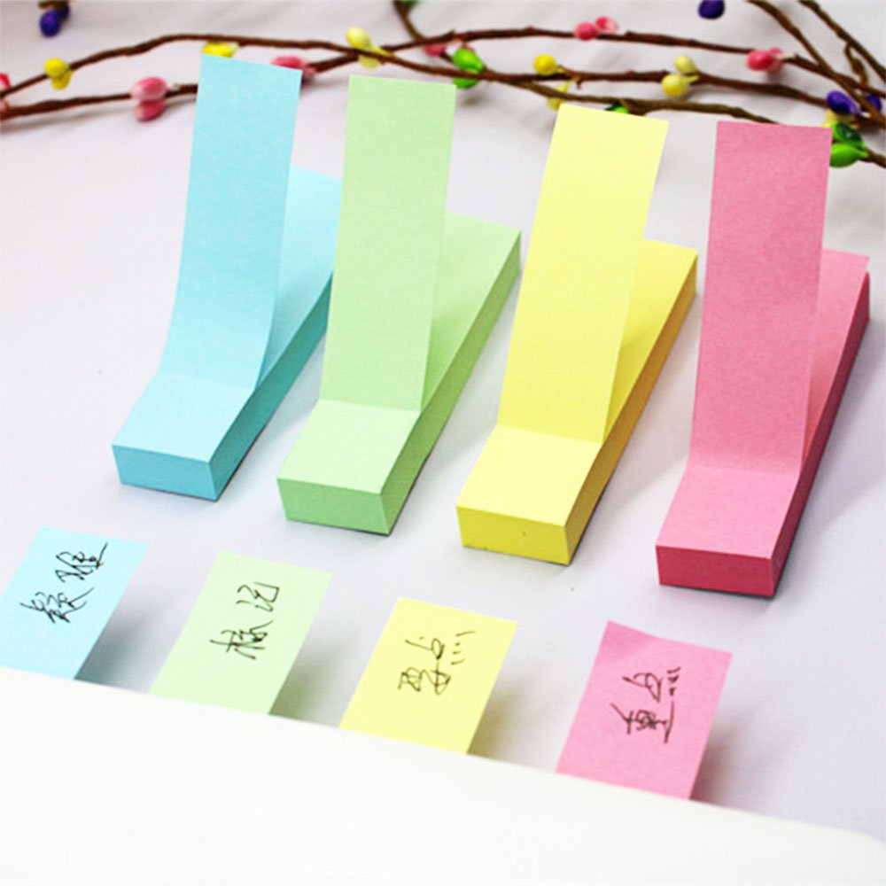 Self-adhesive assorted colorful flag shaped paper page marker sticky notes