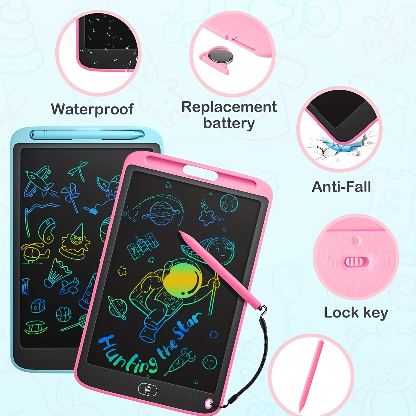 Tablet Handwriting Pad LCD Writing Tablet 8.5inch 12inch 15inch Drawing Erasable Board Kids LCD Writing Pad school supplies