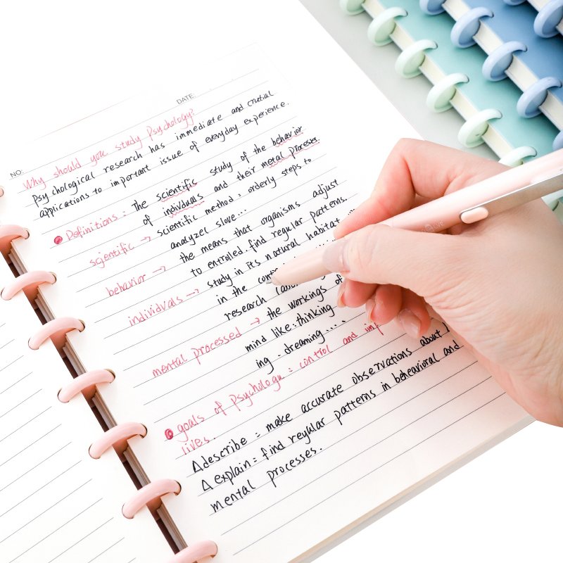 Custom Logo School Journal Mushroom Buckle Loose Leaf Macaron Color 100-Leaf Professional Notebooks