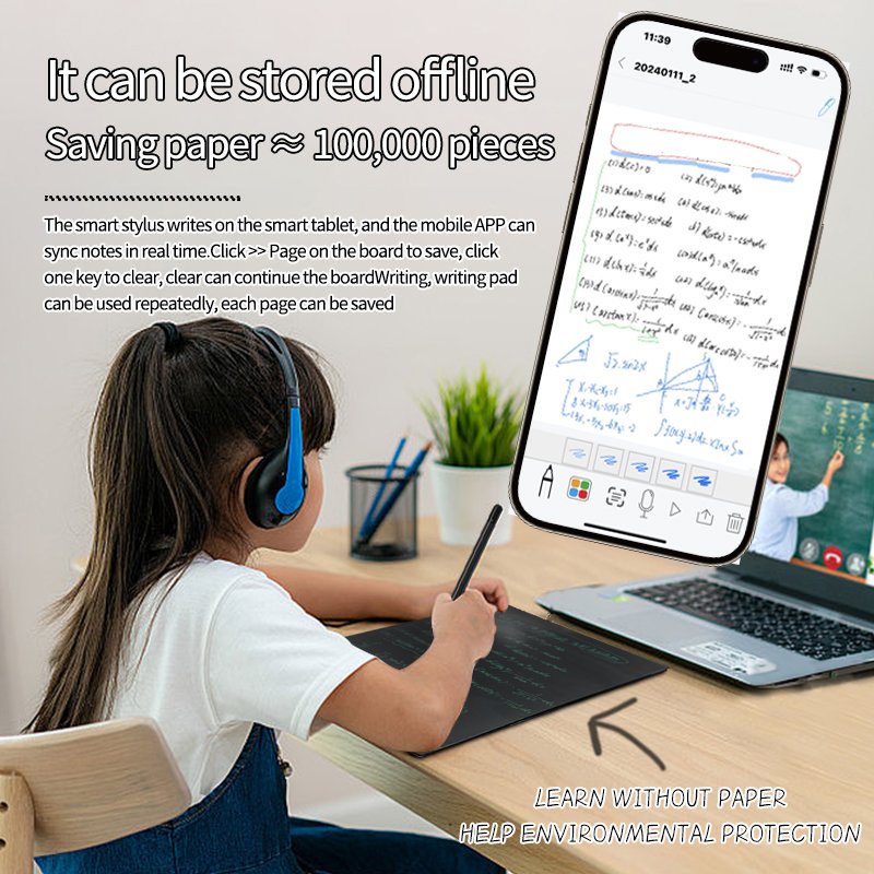 2024 Newest Smart Bluetooth A4 LCD Writing Tablet 14 Inch Business Pad Writing Tablet Sync Phone With Pen