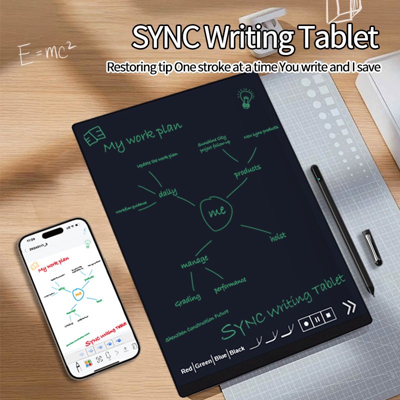 2024 Newest Smart Bluetooth A4 LCD Writing Tablet 14 Inch Business Pad Writing Tablet Sync Phone With Pen