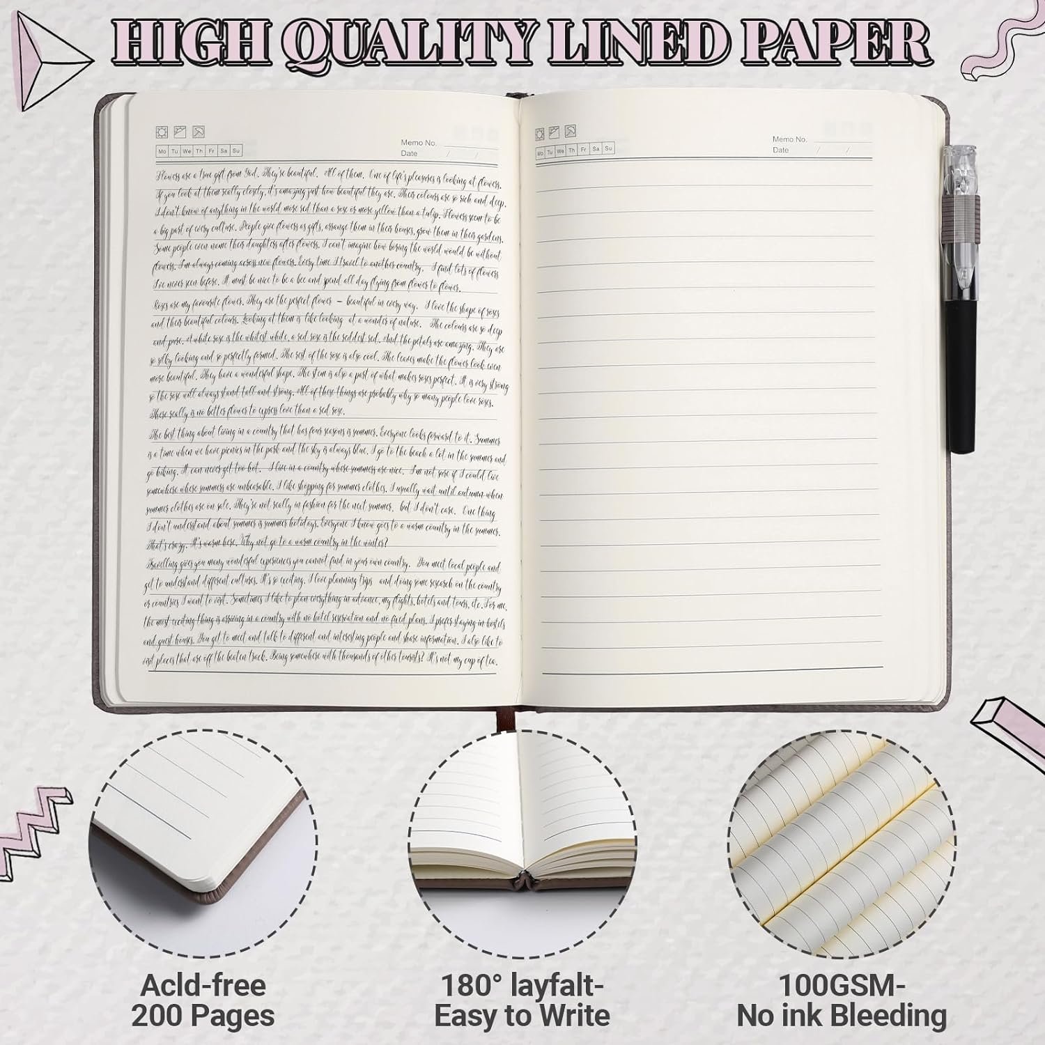 Custom Logo Pu Leather A6 A7 Small Cute Kawaii Tiny Hardcover Notebook