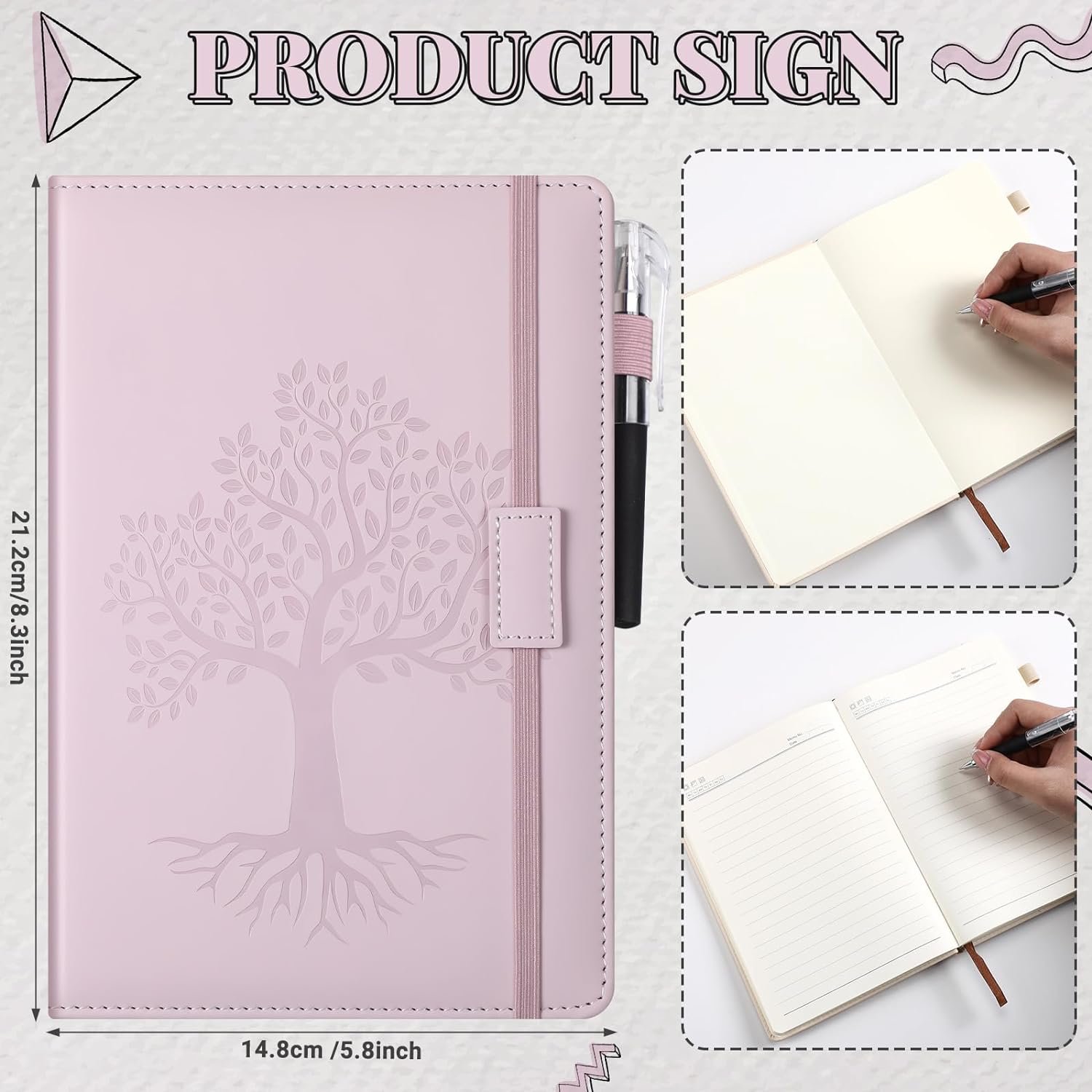 Custom Logo Pu Leather A6 A7 Small Cute Kawaii Tiny Hardcover Notebook