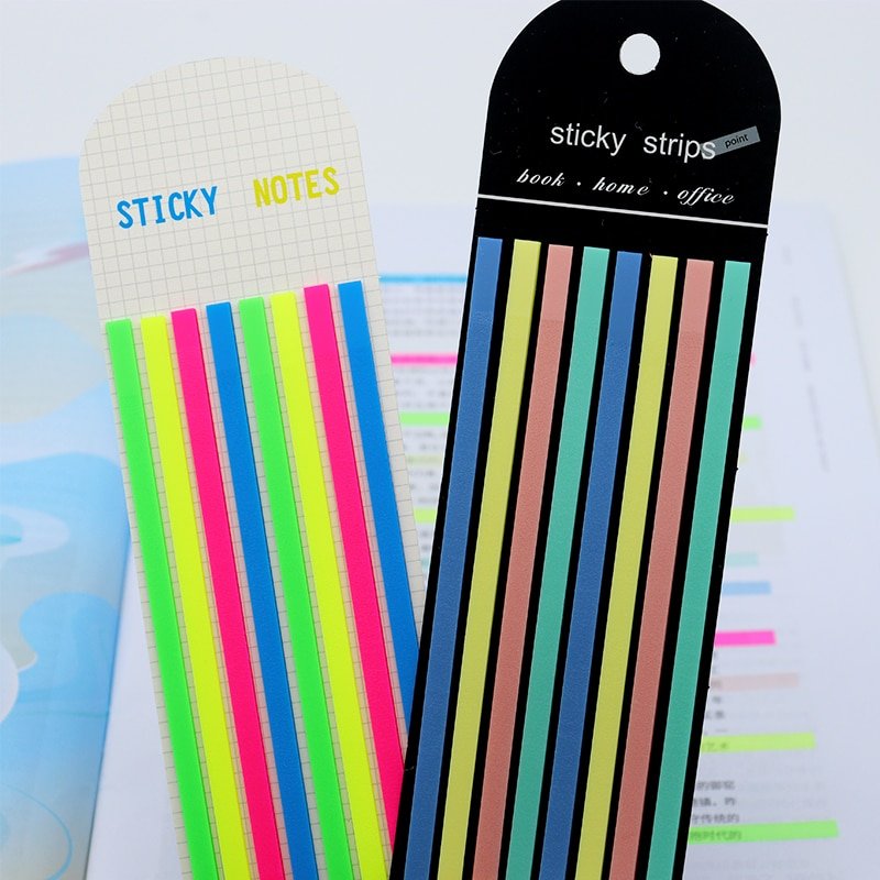 Children Gifts School Office Supplies Color Stickers Stationery Transparent Fluorescent Index Tabs Flags Sticky Note Pad