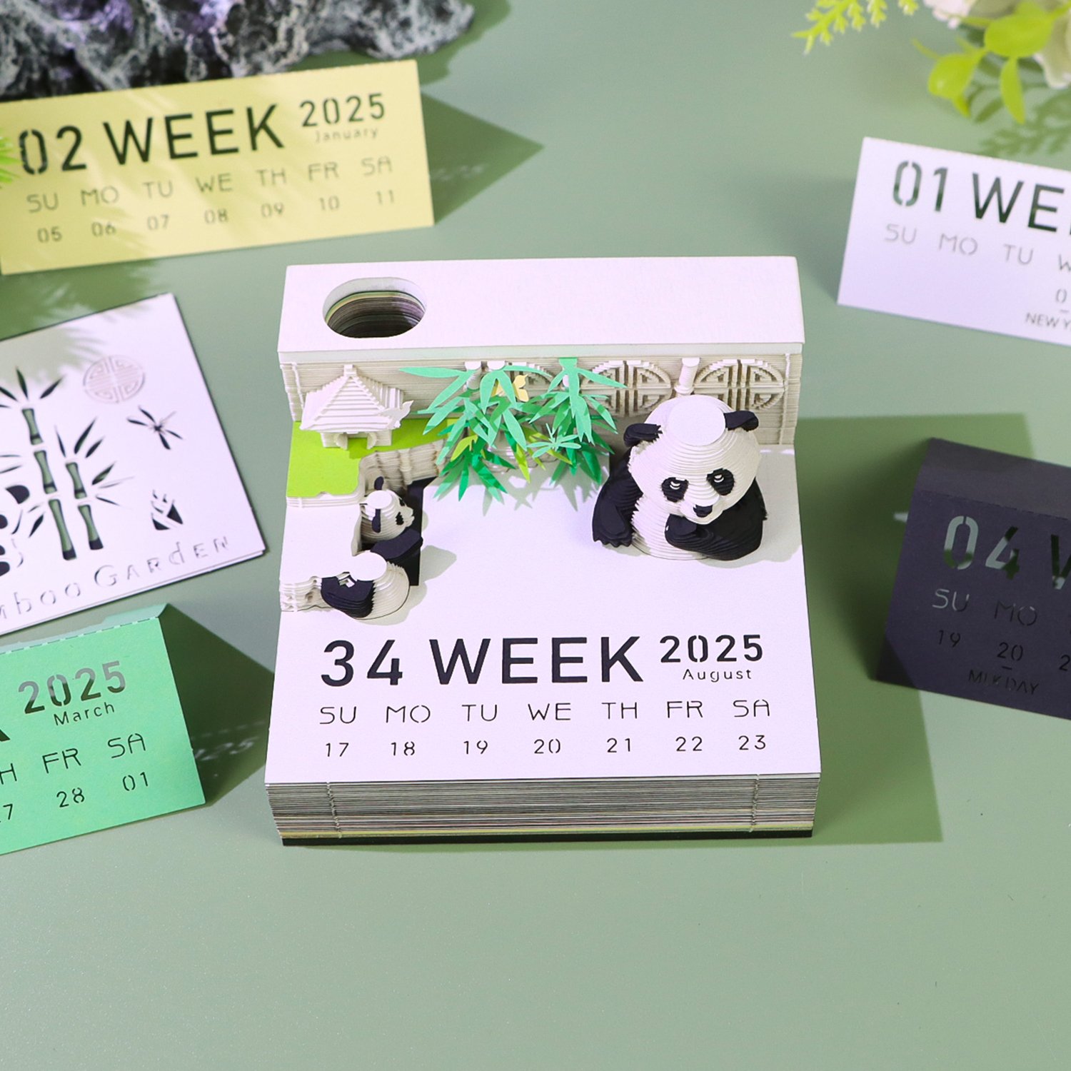 Kawaii Stationery Gift Set For School 3D Memo Pad Custom Calendar Panda Dog Cat Cute Animal Note Pad Birthday Gift Item For Kids