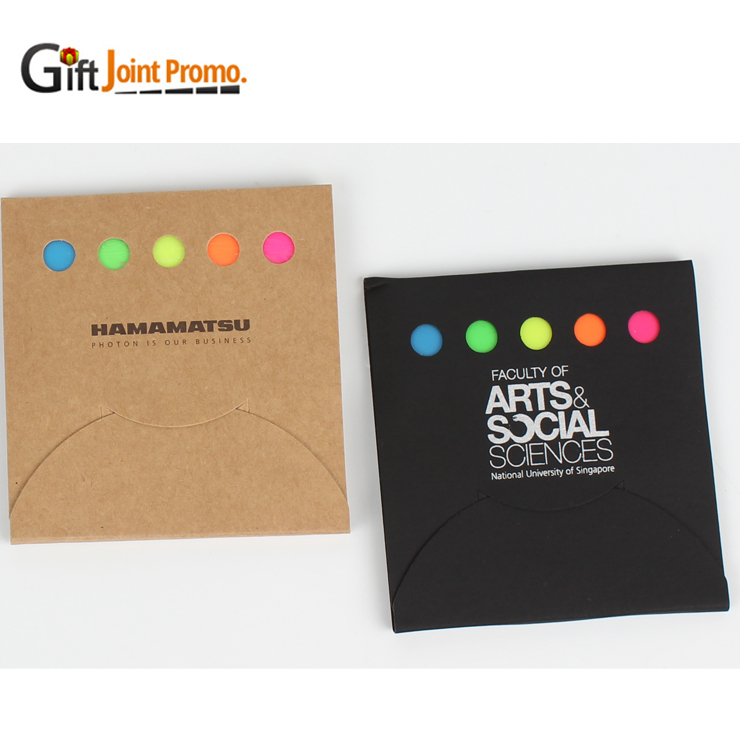Hot Sale Mini Folding Sticky Memo Pad with LOGO Printing Sticky Note Kraft Cover