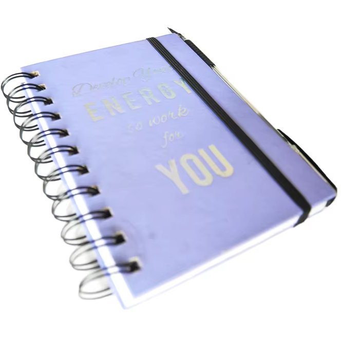 Spiral Binding Hot Stamping Process Monochrome Memo Pad for Office School