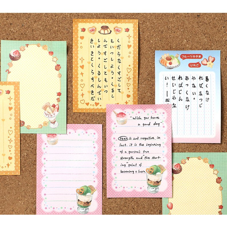 30 Sheets Sticky Memo Cute Dessert Series Lovely Creative Decoration DIY Paper Memo Pad Notebook