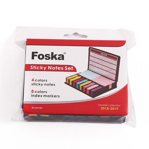 Foska Hot Sale Custom Sticky Memo Pad Notes Set Self-Adhesive Kraft Paper Magnetic Feature Writing Office Use Gifts Promotions