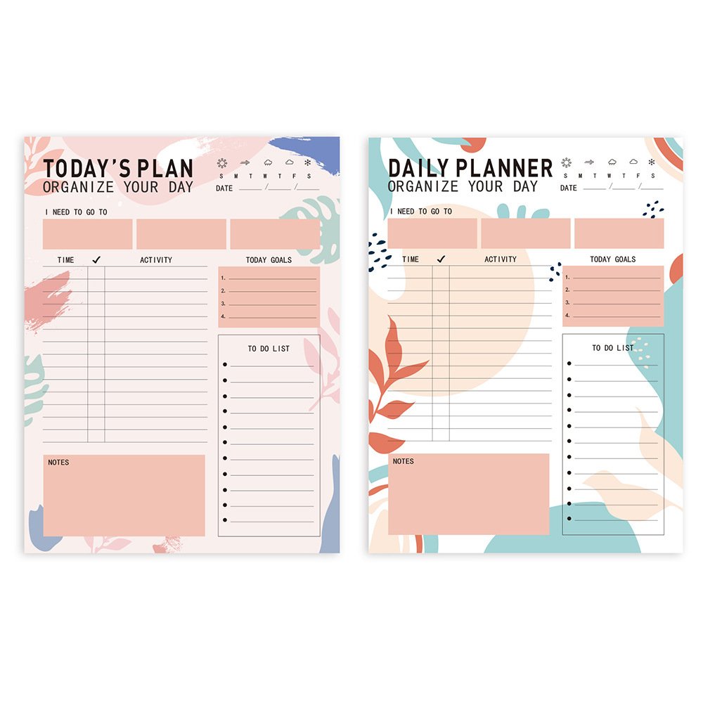 Weekly daily planner memo notebook To Do List notepad cute kawaii office and school stationary accessories Custom Wholesale