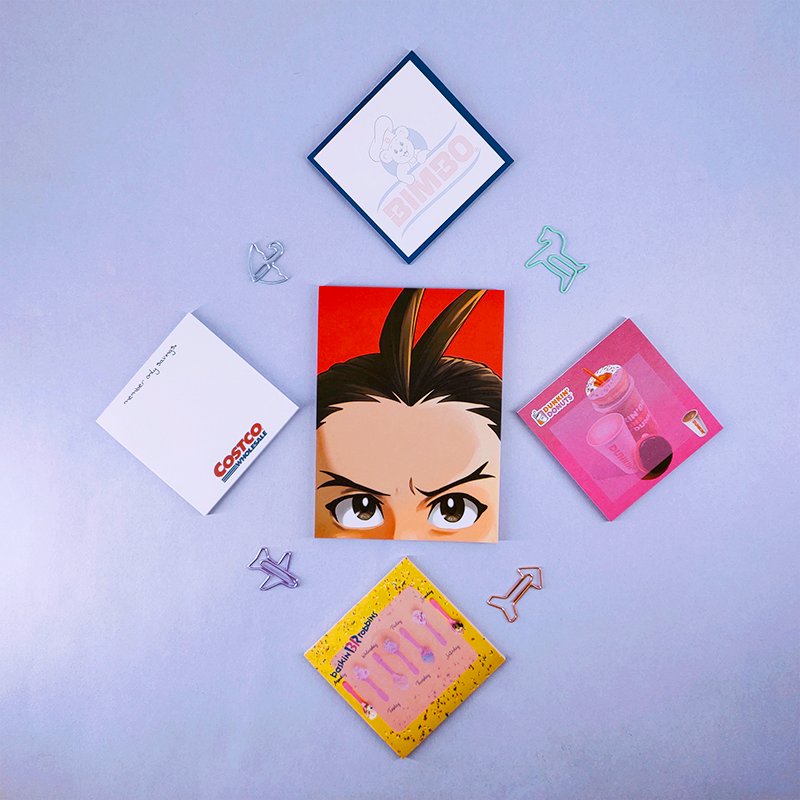 wholesale hot sale stationery custom printing die cut sticky notes and memo pad