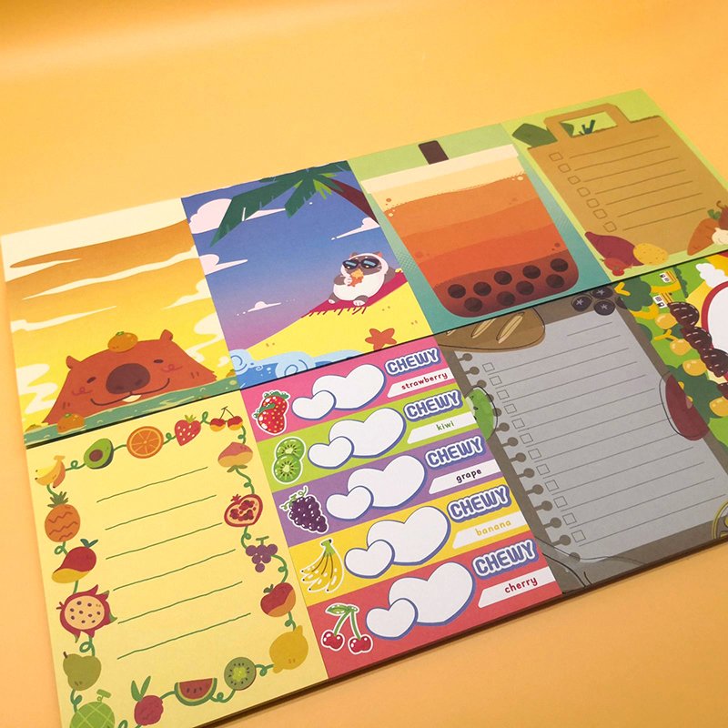 wholesale hot sale stationery custom printing die cut sticky notes and memo pad
