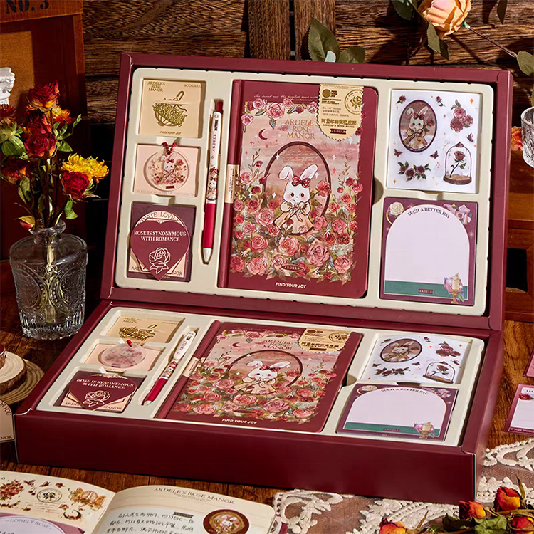 New Style Customized Cute Christmas Self-Stick Stationery Supplies Gift Box Memopad Paper Sticky Note