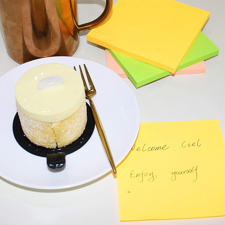 Good quality 3*3 100 sheet offset paper material memo pad table top custom sticky note pad cheap