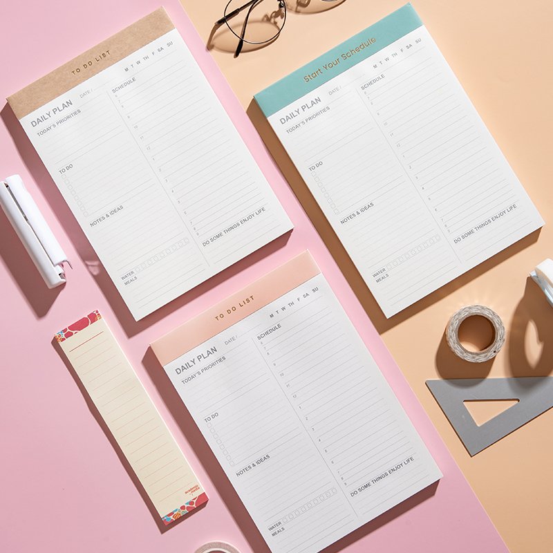Wholesale Student Study Gift Desktop To Do List Magnetic Memo Pad Daily Agenda Notepad