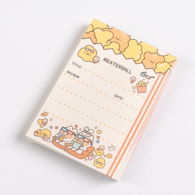 Cute kawaii personalized printing memo pad sticky notes with custom stationery