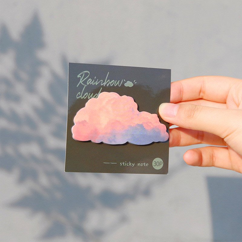 Rainbow cloud shape series Ins artistic hand account sticky notes N times memo pad 4 options
