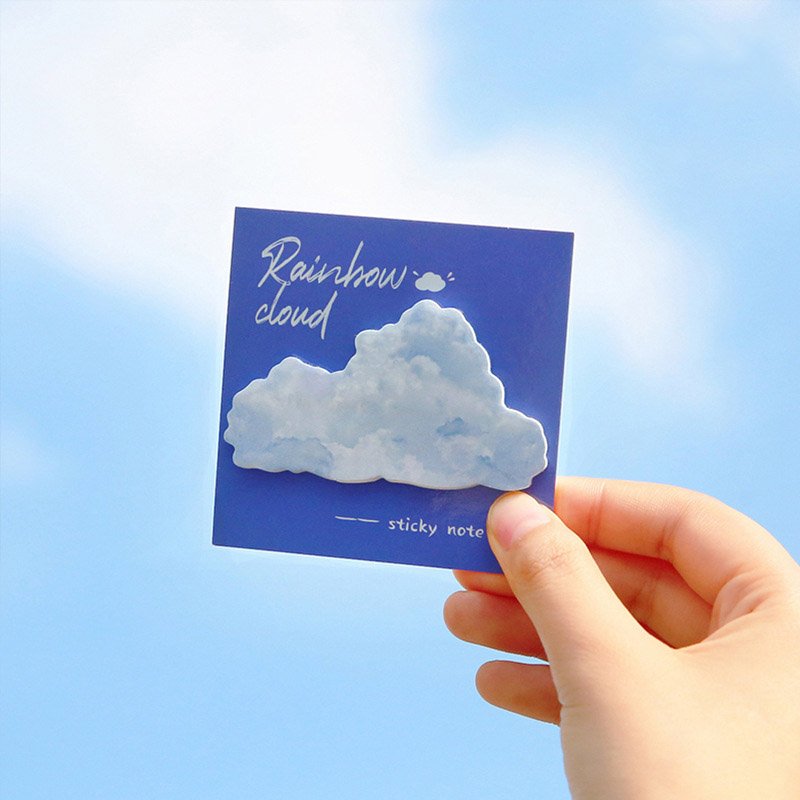 Rainbow cloud shape series Ins artistic hand account sticky notes N times memo pad 4 options
