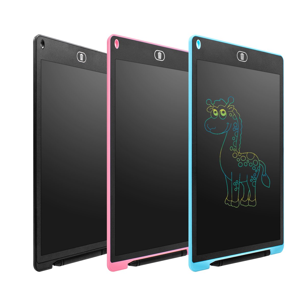 Kids erasable notepad colorful screen rewrite digital notepad drawing 8.5/10/12 inches lcd writing tablet