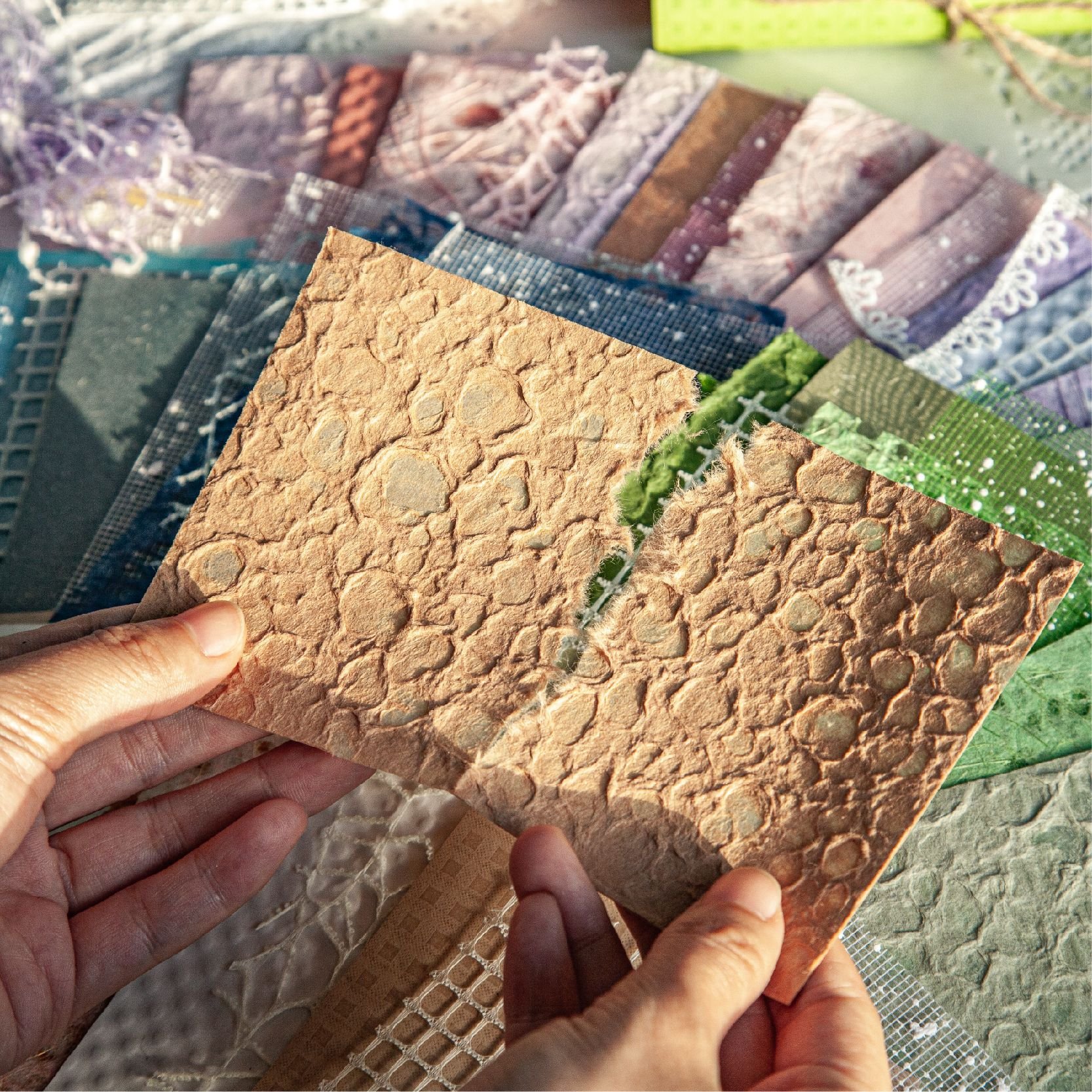 16 Pieces/Pack Material Paper Cloud Yarn Series Romantic Hollow Mesh Handnet Decoration Material 6 Styles
