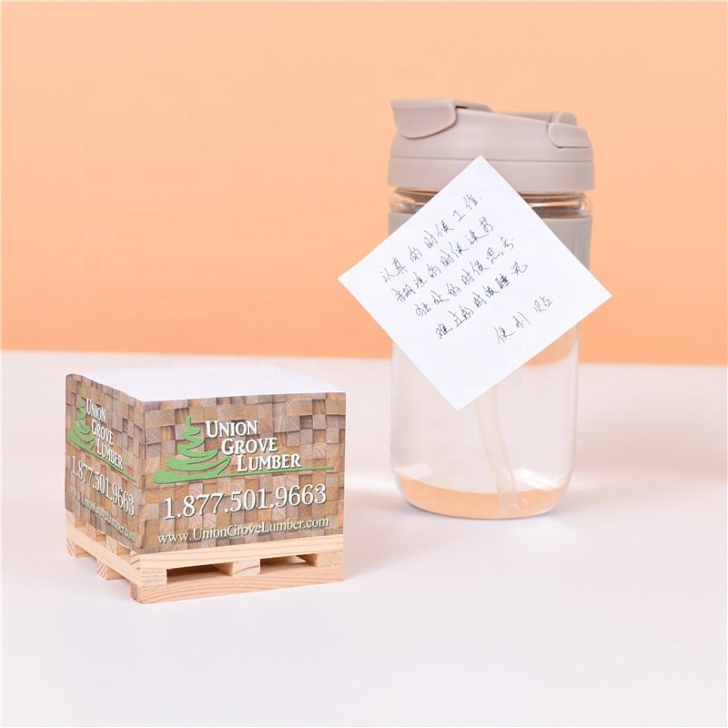 2025 Tear Off Stationery Memo Pad Cube Promotional Gift Customized Container Shaped Memo Cube Color Printed Block Sticky Note