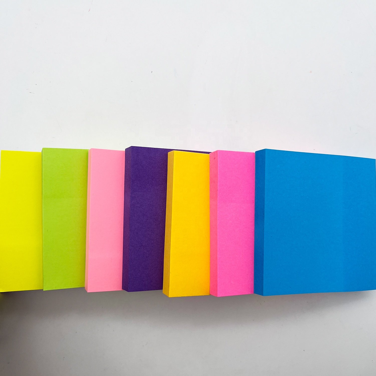 3 X 3 Inches 7 Colors Message memo Sticky Notes Classic Rainbow Fluorescent Cute memo pad Notepad Custom