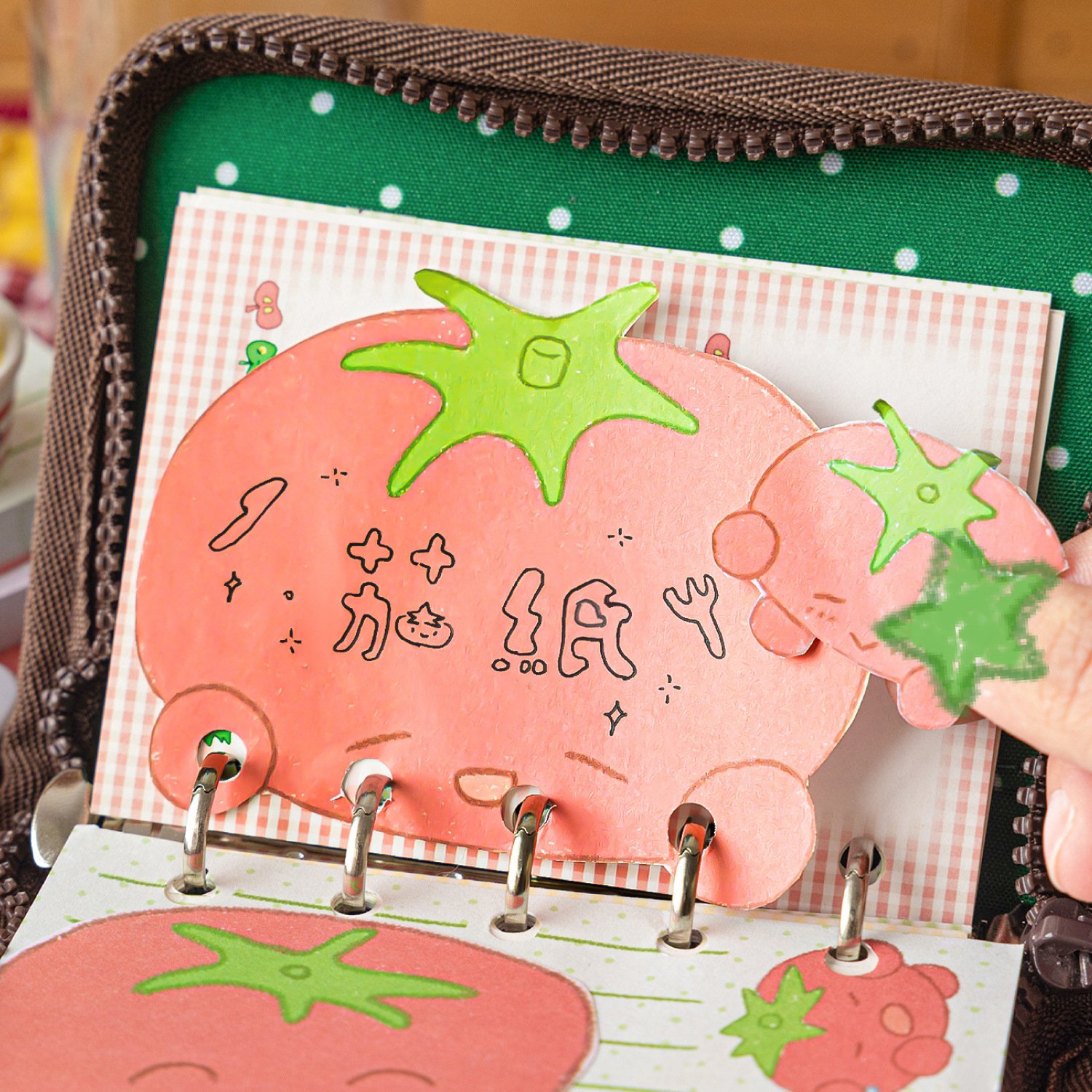 White Kraft Paper Memo Pad Note Book Tomato Series Handbook Material Message Note Book Decoration Paper